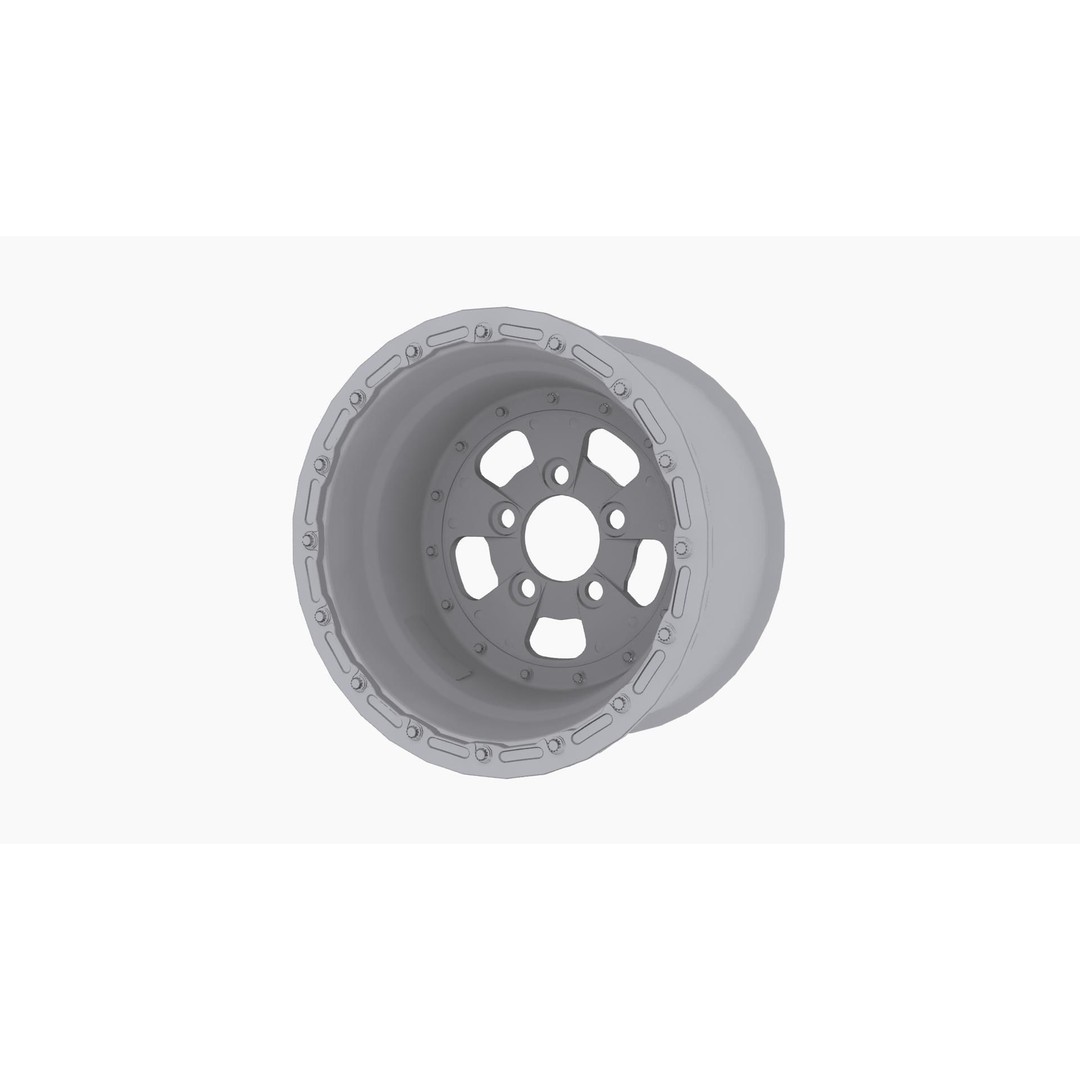Sander 750 Series Drag Rear Wheel 3D Model – Low Poly Game Ready FBX - View 11