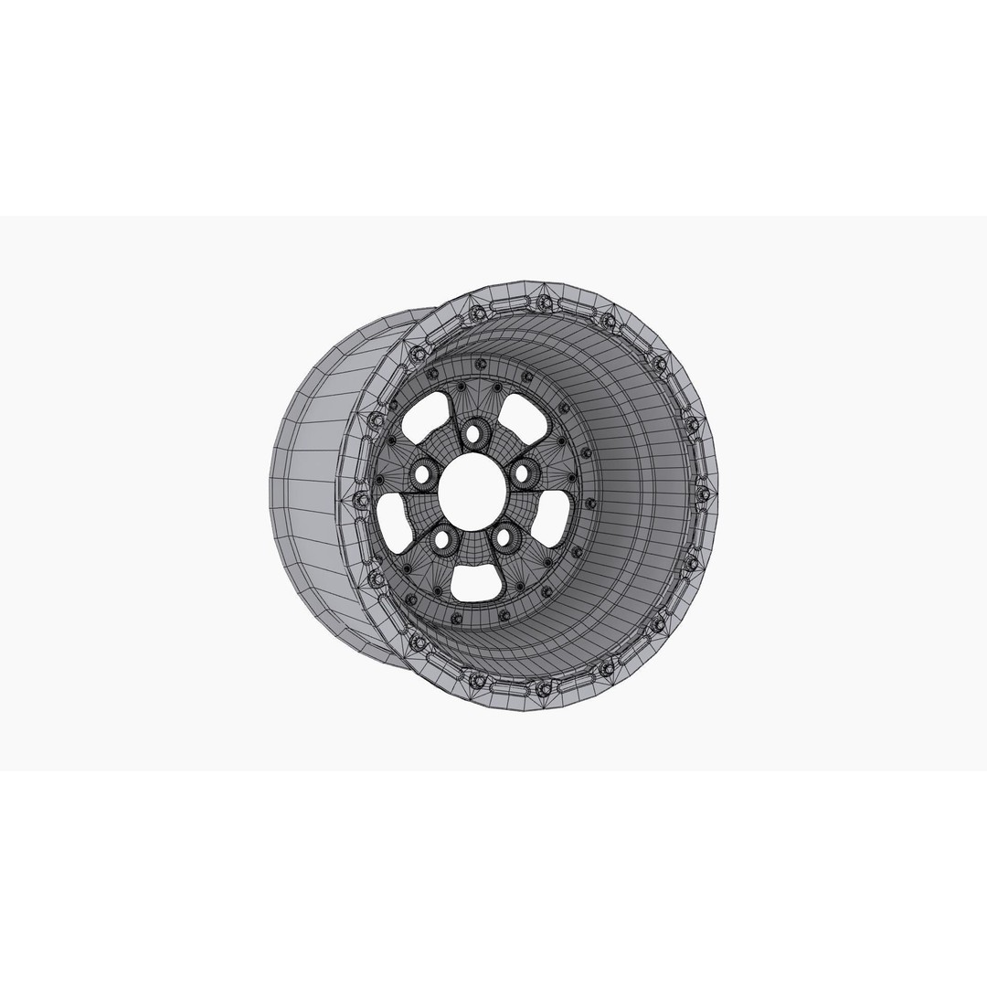 Sander 750 Series Drag Rear Wheel 3D Model – Low Poly Game Ready FBX - View 12