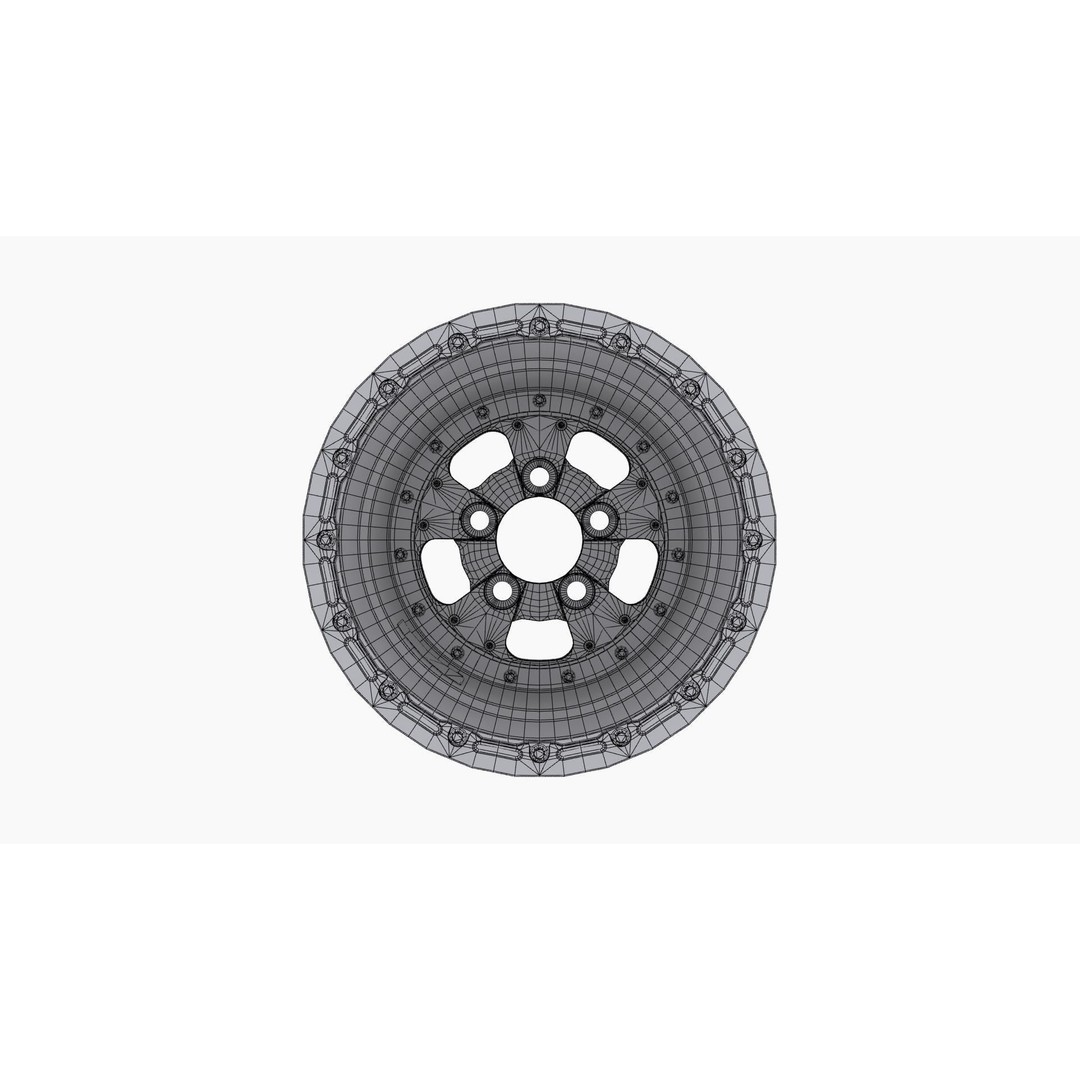 Sander 750 Series Drag Rear Wheel 3D Model – Low Poly Game Ready FBX - View 13