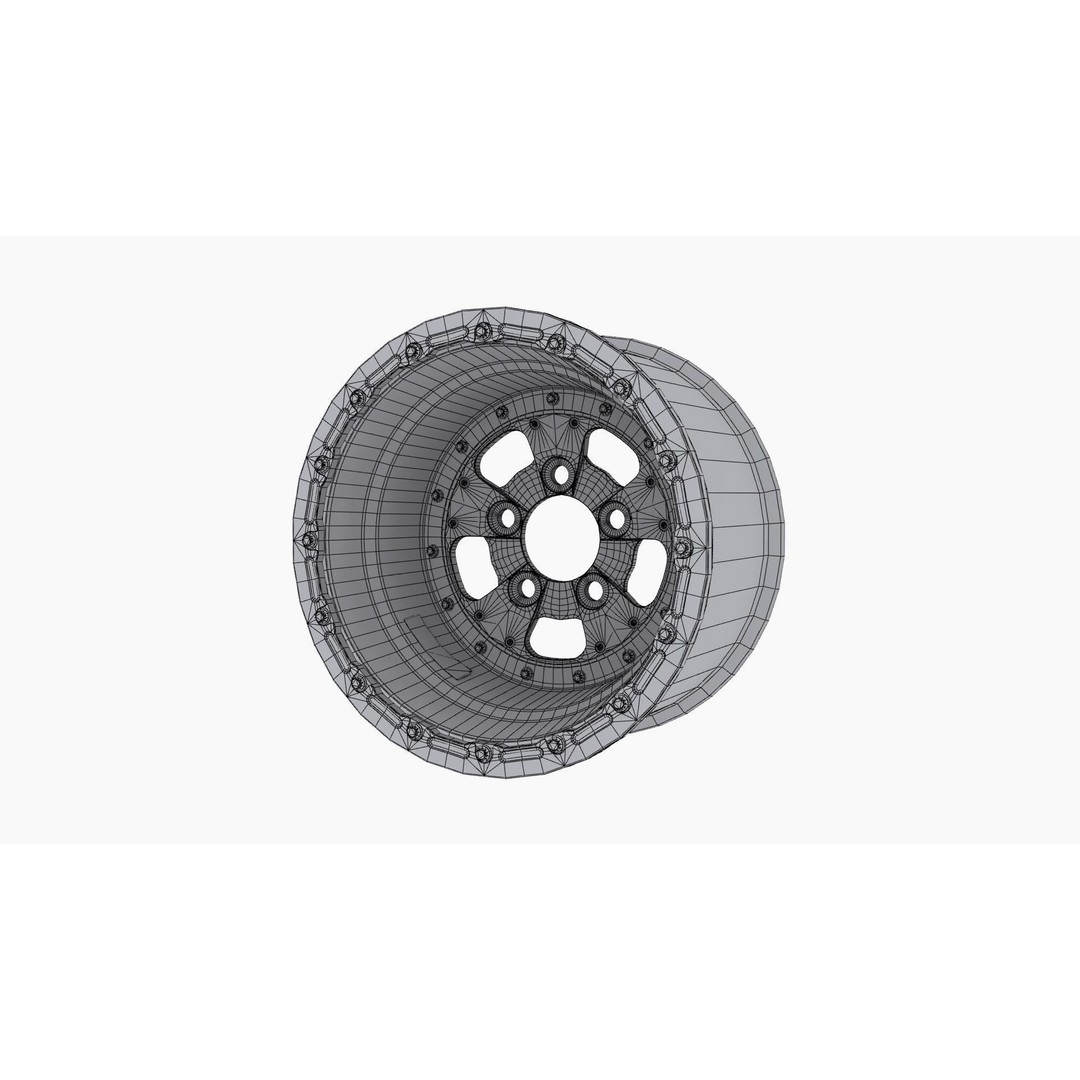 Sander 750 Series Drag Rear Wheel 3D Model – Low Poly Game Ready FBX - View 14