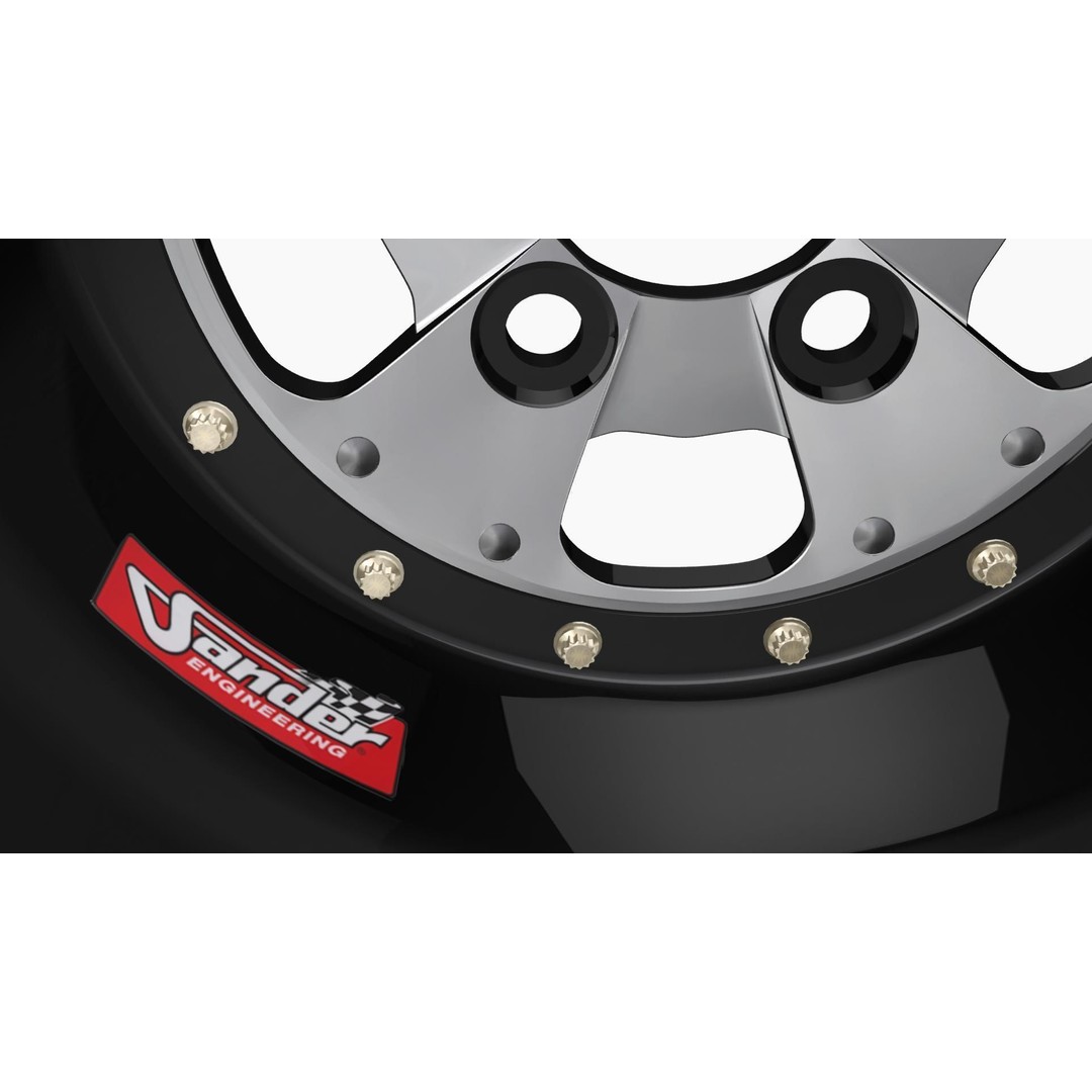 Sander 750 Series Drag Rear Wheel 3D Model – Low Poly Game Ready FBX - View 7