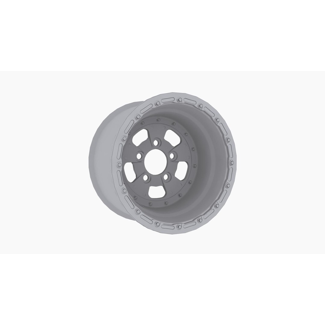 Sander 750 Series Drag Rear Wheel 3D Model – Low Poly Game Ready FBX - View 9