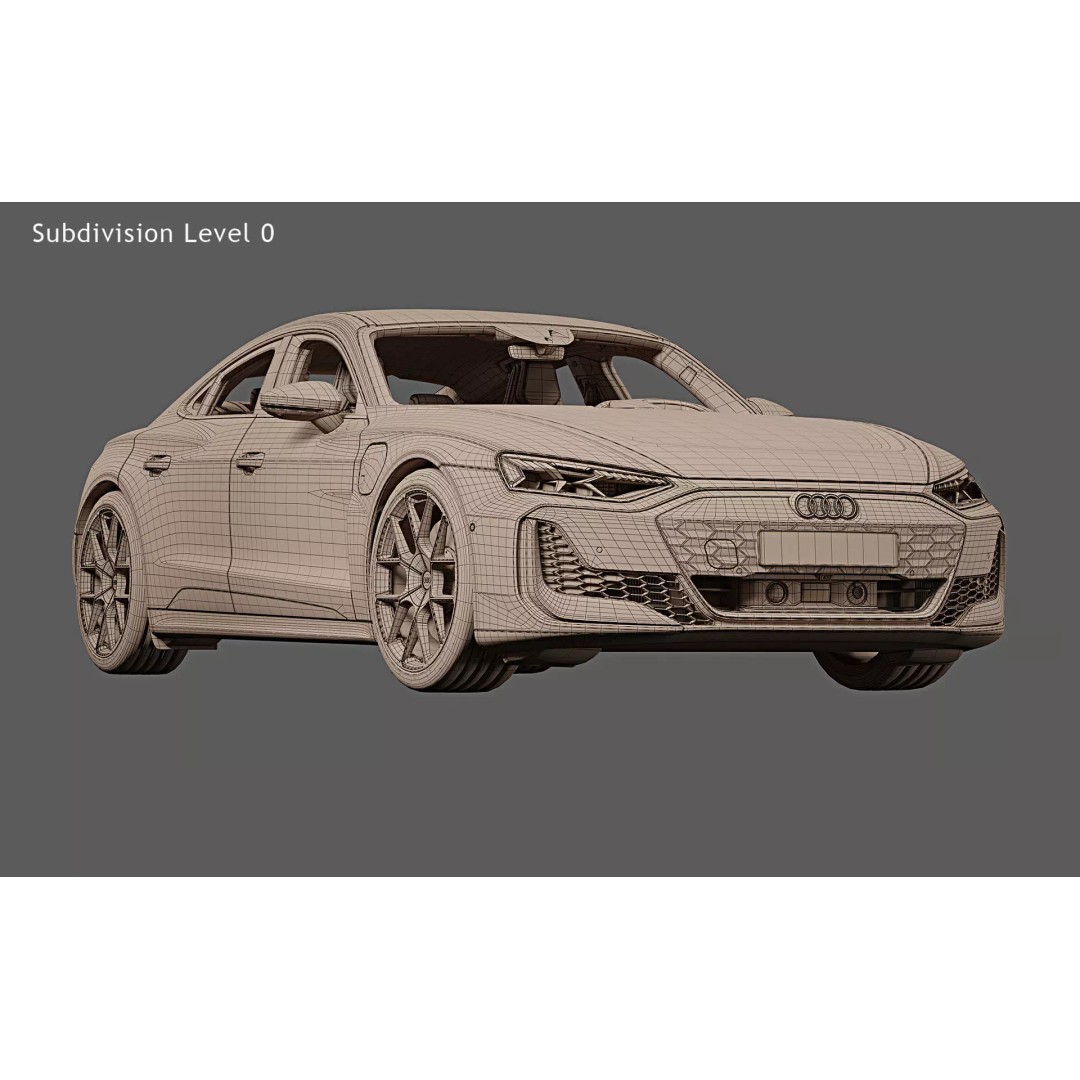 2025 Audi RS e-tron GT Performance 3D Model – High Poly Game Asset, FBX, OBJ - View 31