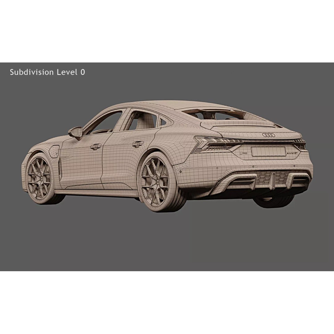 2025 Audi RS e-tron GT Performance 3D Model – High Poly Game Asset, FBX, OBJ - View 32
