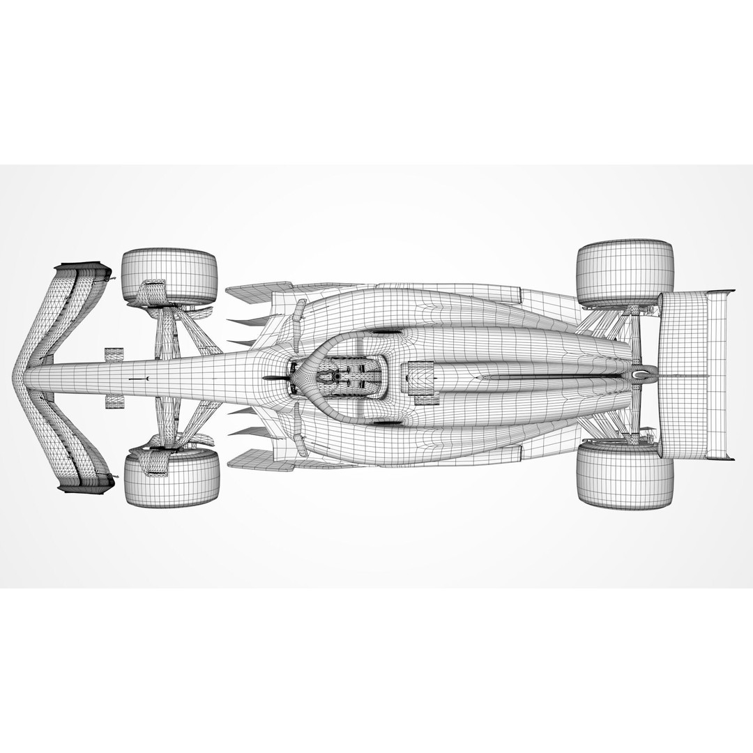 Williams FW47 3D Model – Low-Poly Game Asset, FBX & Blender Formats - View 10