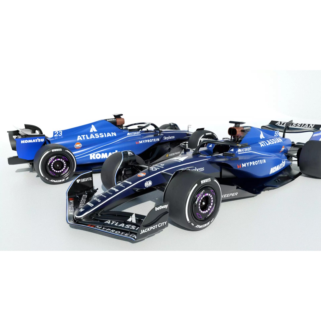 Williams FW47 3D Model – Low-Poly Game Asset, FBX & Blender Formats - View 2