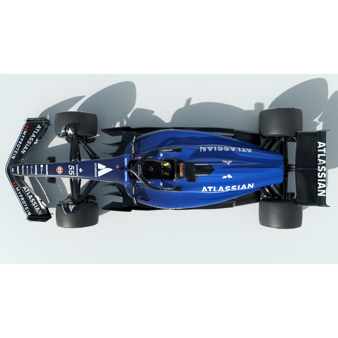 Williams FW47 3D Model – Low-Poly Game Asset, FBX & Blender Formats - View 5