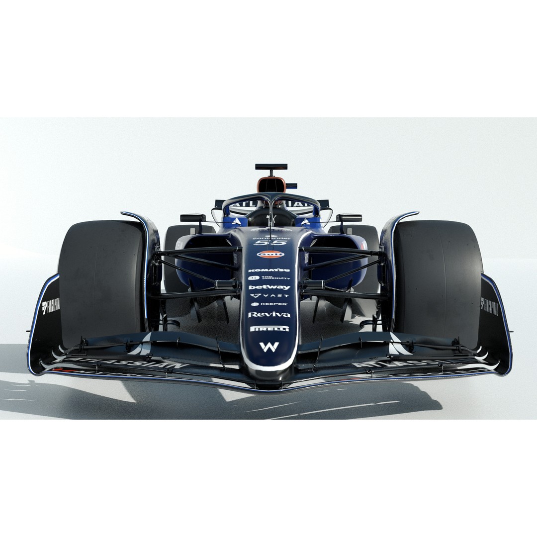 Williams FW47 3D Model – Low-Poly Game Asset, FBX & Blender Formats - View 6