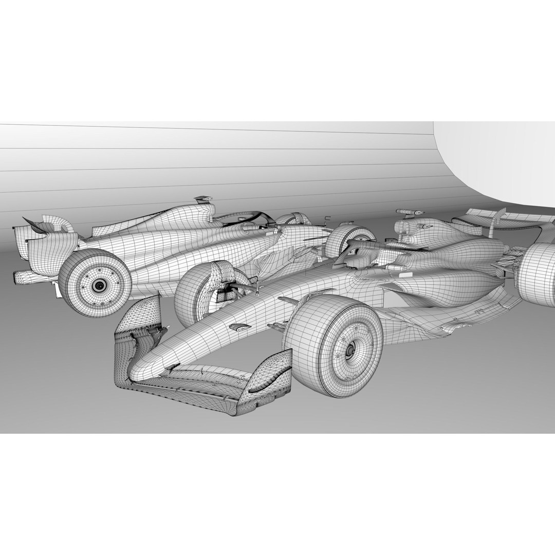 Williams FW47 3D Model – Low-Poly Game Asset, FBX & Blender Formats - View 7