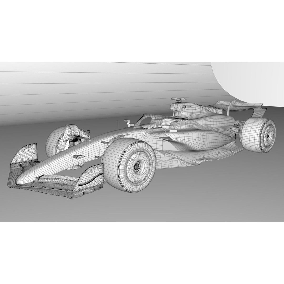 Williams FW47 3D Model – Low-Poly Game Asset, FBX & Blender Formats - View 8