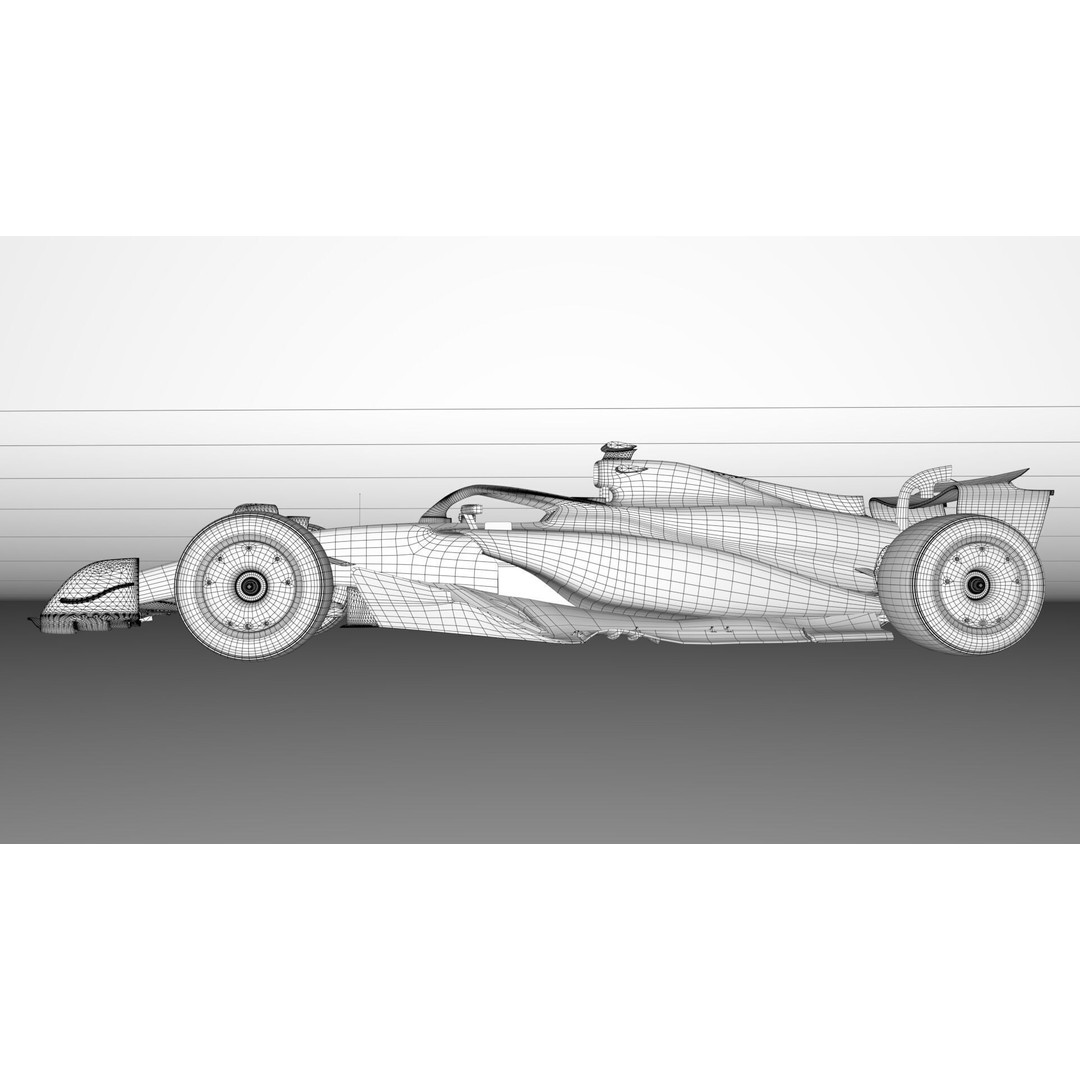 Williams FW47 3D Model – Low-Poly Game Asset, FBX & Blender Formats - View 9