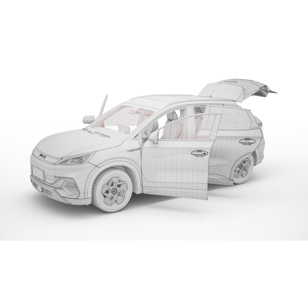 2024 BYD Atto 3 3D Model – High Poly Rigged SUV, FBX, Blender