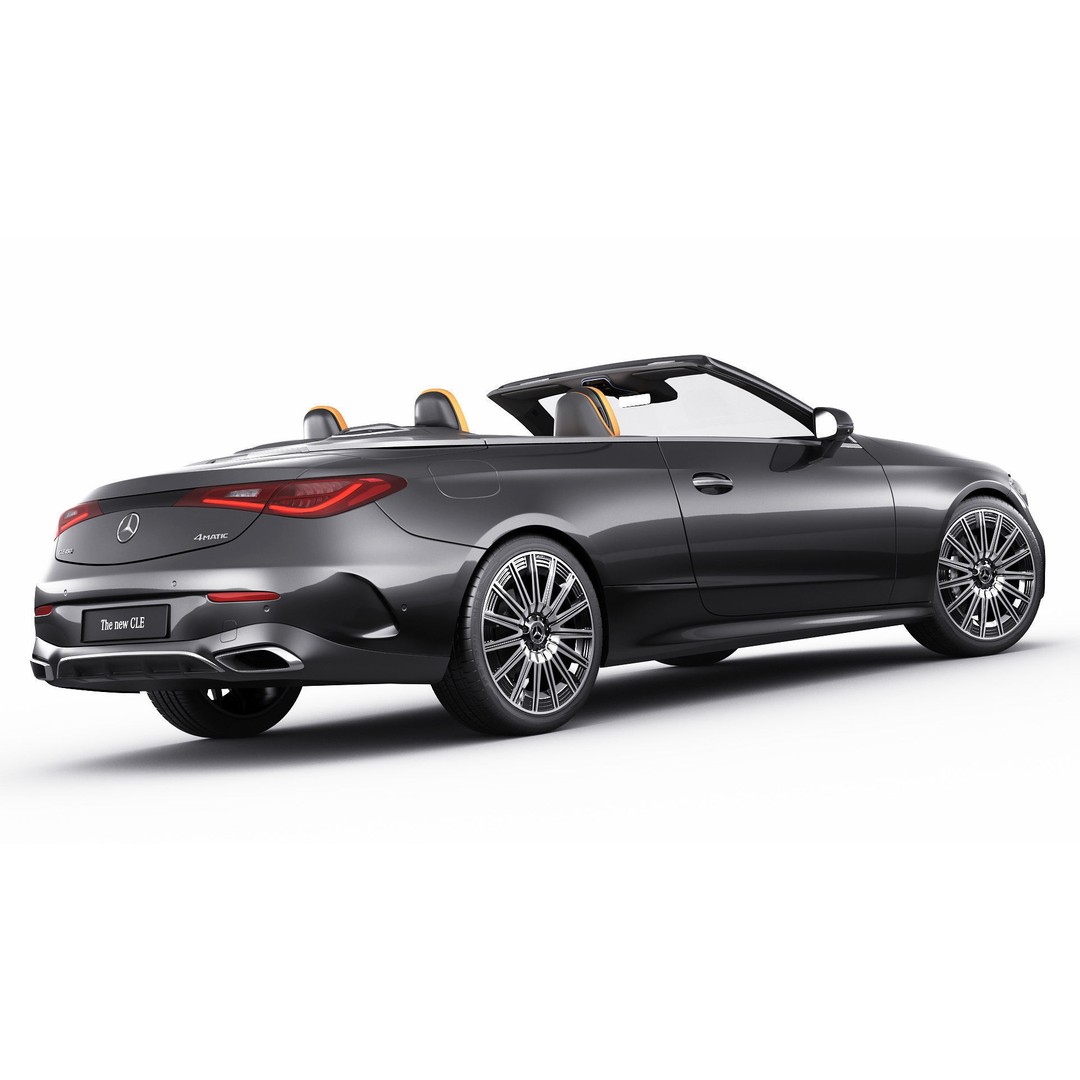 Mercedes-Benz CLE Cabriolet 2024 3D Model – High Poly Sport Car, FBX, Blender - View 22