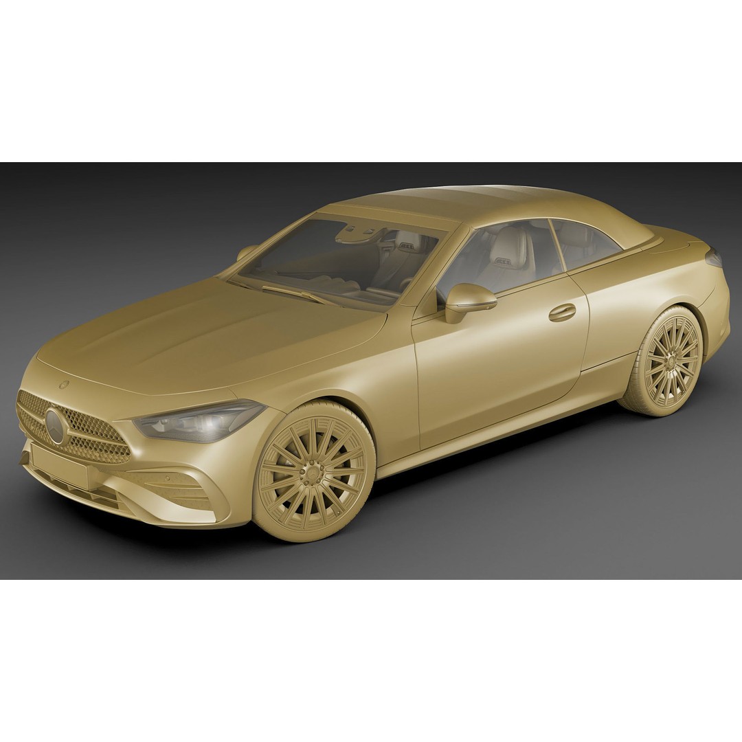 Mercedes-Benz CLE Cabriolet 2024 3D Model – High Poly Sport Car, FBX, Blender - View 37