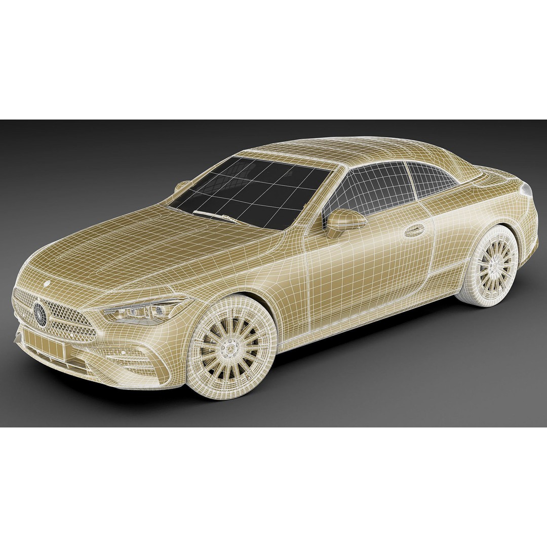 Mercedes-Benz CLE Cabriolet 2024 3D Model – High Poly Sport Car, FBX, Blender - View 45