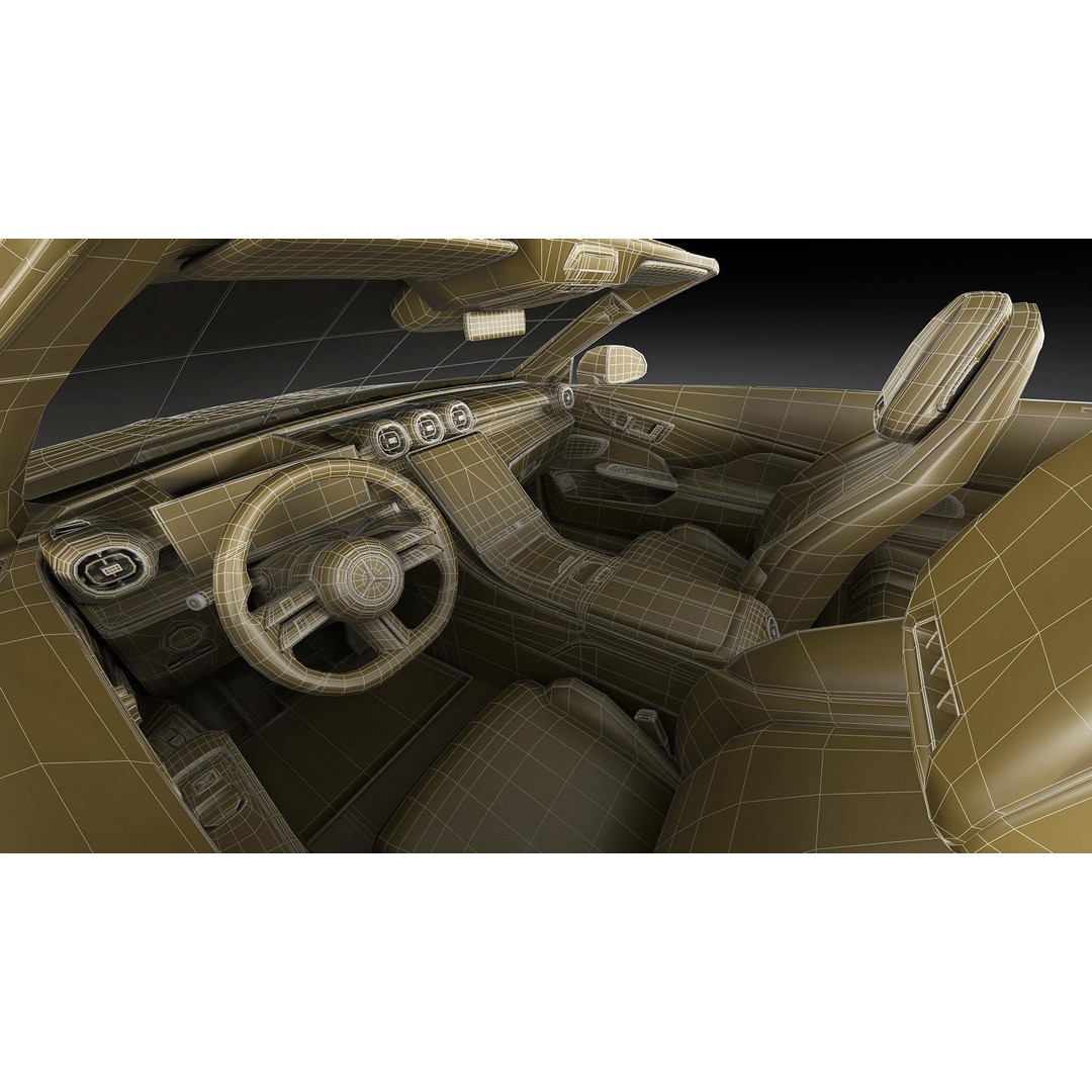 Mercedes-Benz CLE Cabriolet 2024 3D Model – High Poly Sport Car, FBX, Blender - View 47