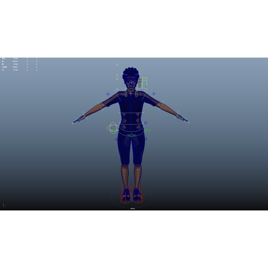 Cyclist 3D Model – Low Poly Rigged Character for Animation, FBX, OBJ - View 13