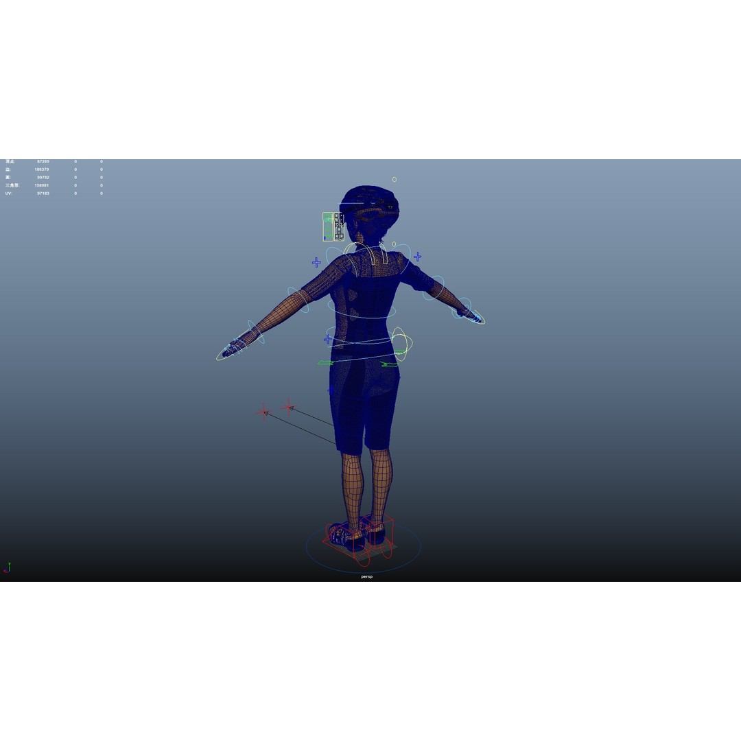 Cyclist 3D Model – Low Poly Rigged Character for Animation, FBX, OBJ - View 15