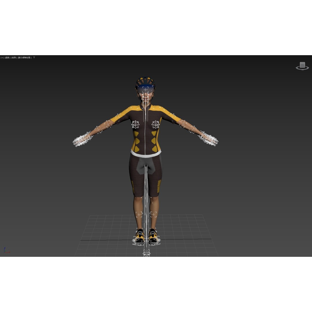 Cyclist 3D Model – Low Poly Rigged Character for Animation, FBX, OBJ - View 16