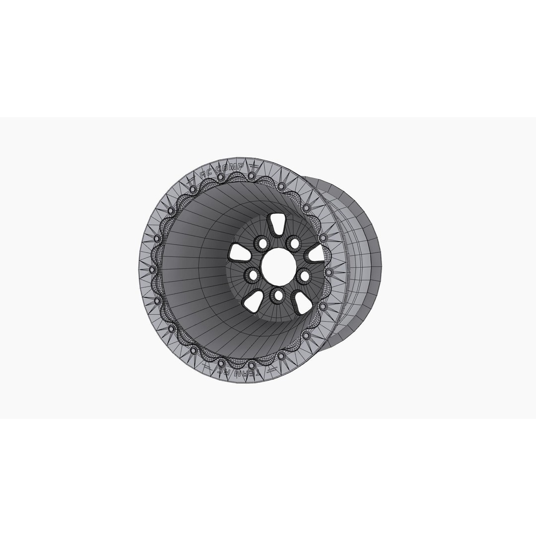 RC Components F-5 HP Eclipse Rear Wheel 3D Model – Low Poly Game Asset, FBX