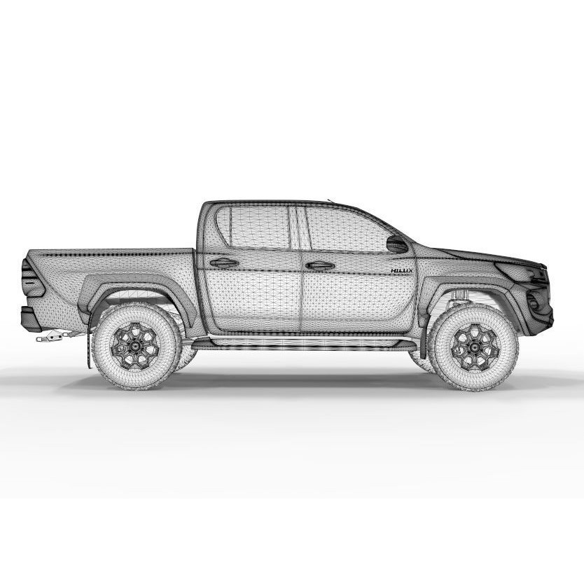Toyota Hilux GR 2023 3D Model – High Poly Game-Ready Asset, FBX, OBJ - View 13