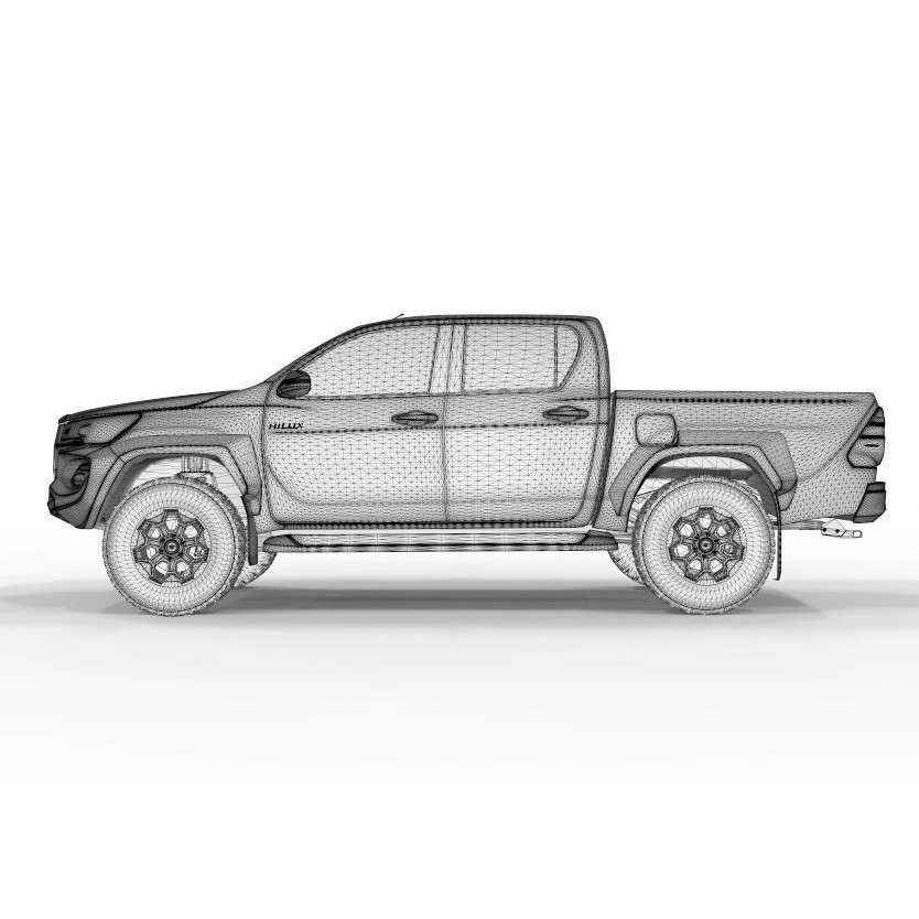 Toyota Hilux GR 2023 3D Model – High Poly Game-Ready Asset, FBX, OBJ - View 14