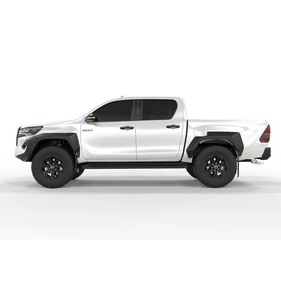 Toyota Hilux GR 2023 3D Model – High Poly Game-Ready Asset, FBX, OBJ - View 3