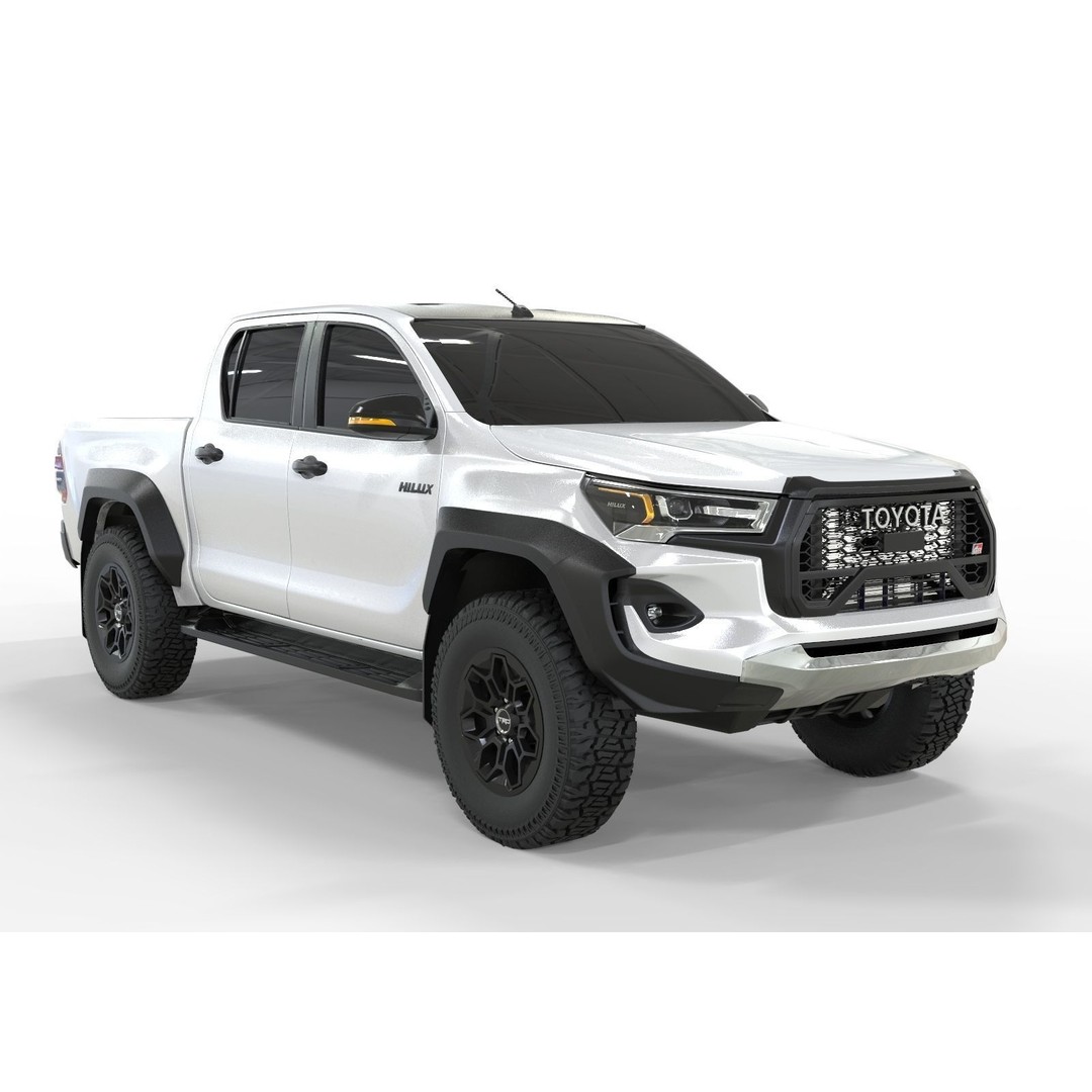 Toyota Hilux GR 2023 3D Model – High Poly Game-Ready Asset, FBX, OBJ - View 8