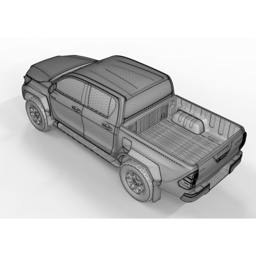 Toyota Hilux GR 2023 3D Model – High Poly Game-Ready Asset, FBX, OBJ - View 9