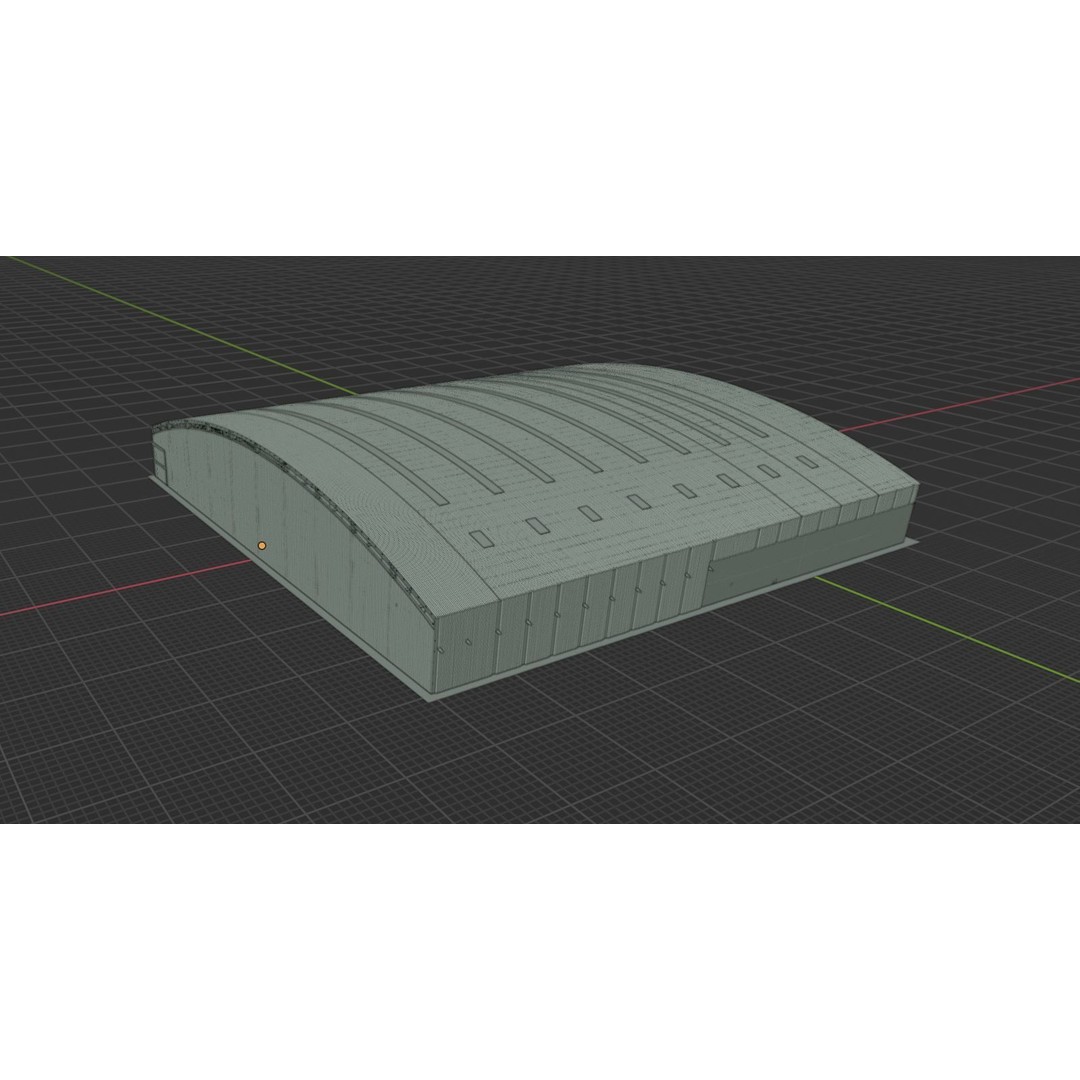 Airplane Hangar Interior 3D Model – Low Poly Game-Ready Asset, FBX, OBJ - View 23