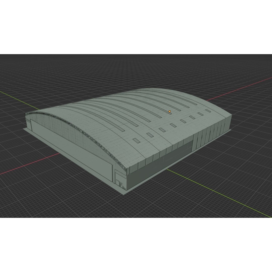 Airplane Hangar Interior 3D Model – Low Poly Game-Ready Asset, FBX, OBJ - View 24
