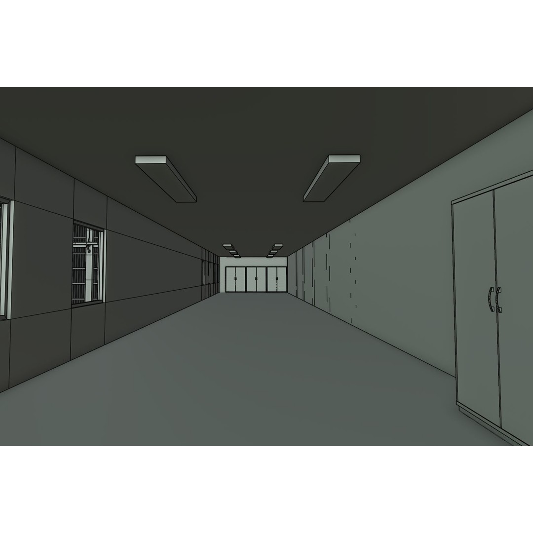Airplane Hangar Interior 3D Model – Low Poly Game-Ready Asset, FBX, OBJ - View 26