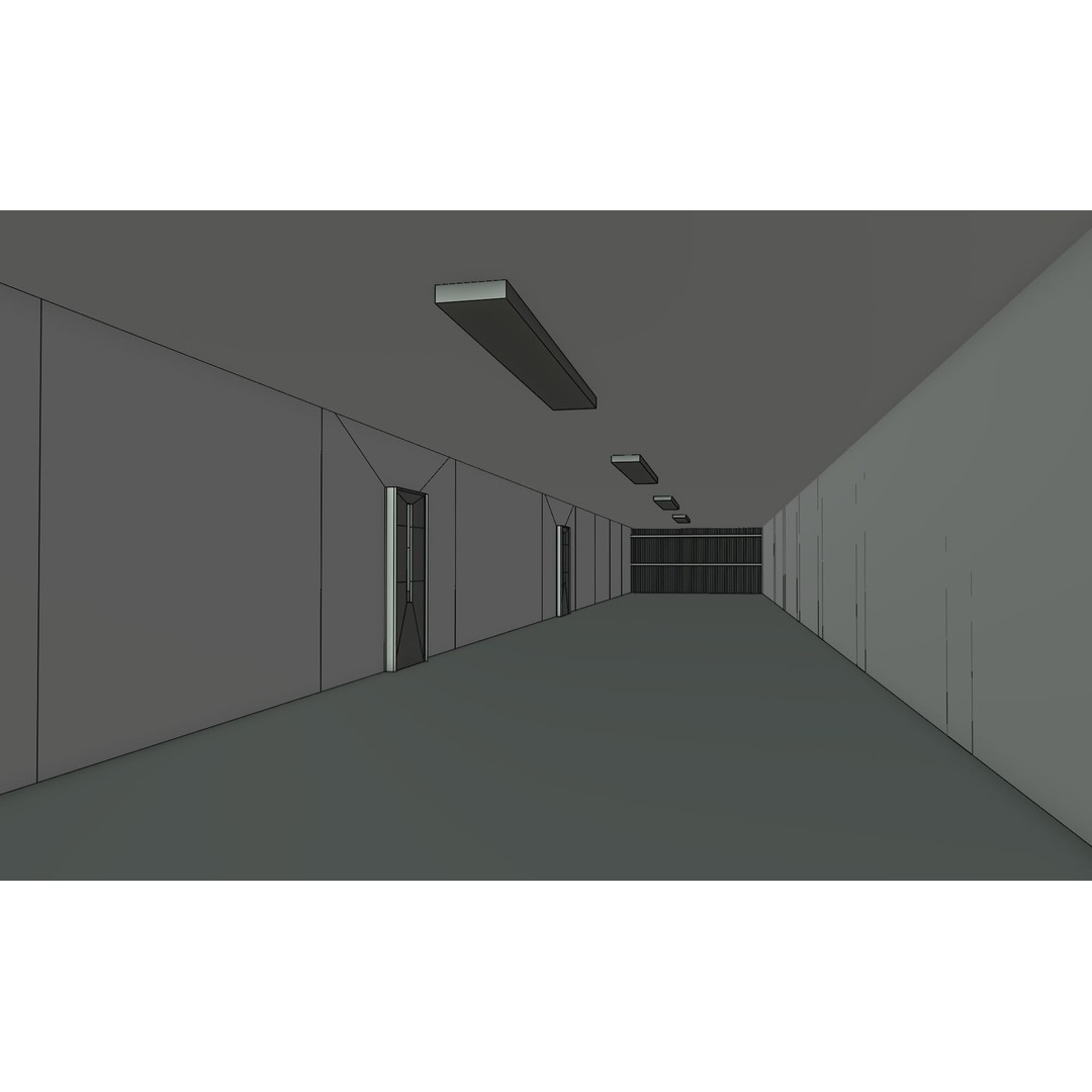 Airplane Hangar Interior 3D Model – Low Poly Game-Ready Asset, FBX, OBJ - View 28