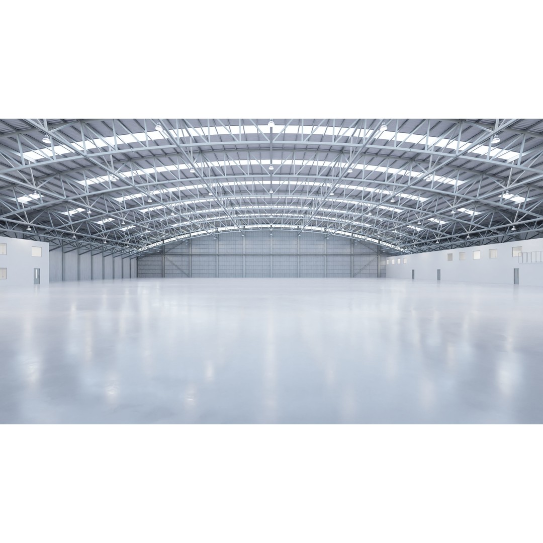 Airplane Hangar Interior 3D Model – Low Poly Game-Ready Asset, FBX, OBJ - View 7