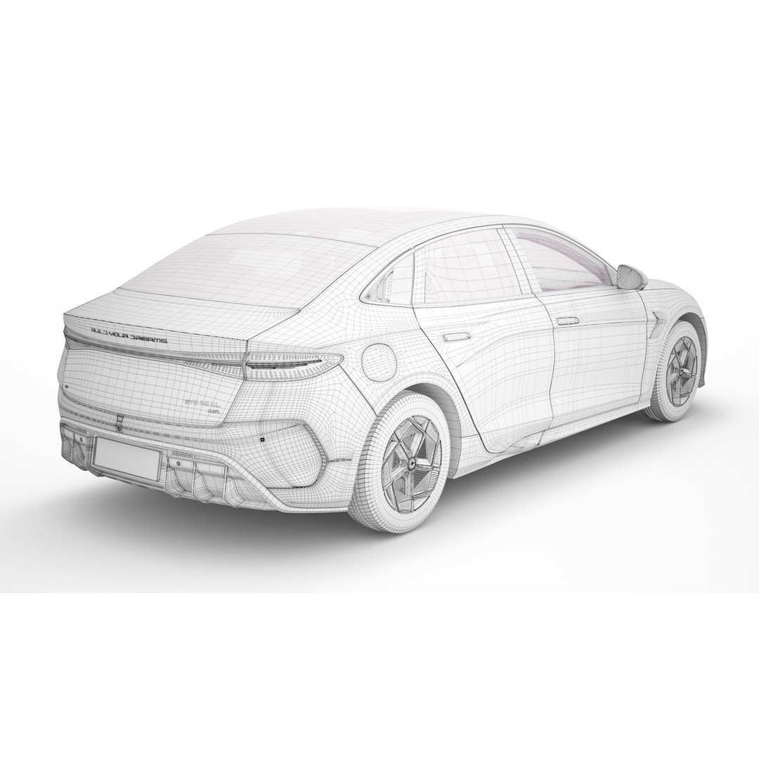 2024 BYD Seal 3D Model – Realistic Sedan with Rigging, FBX, Blender