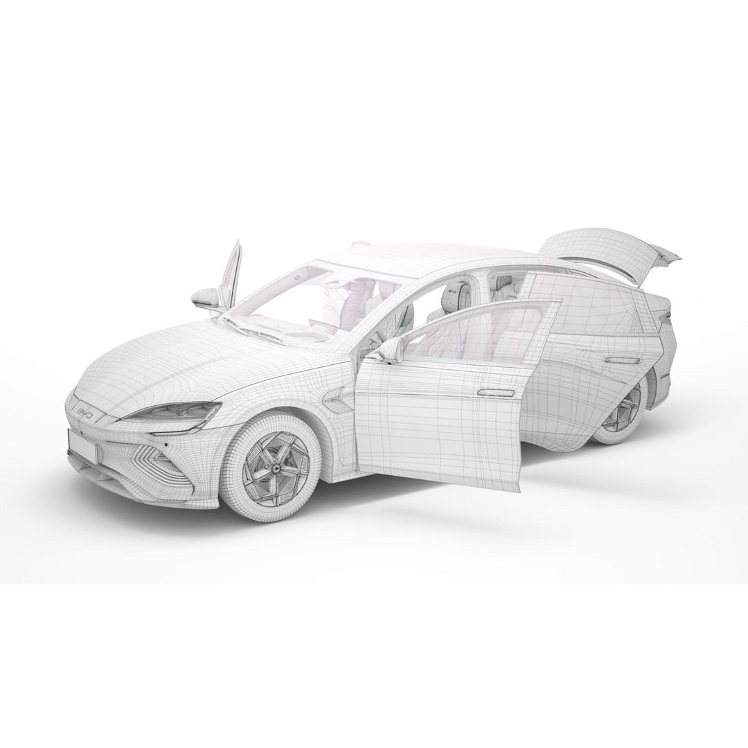 2024 BYD Seal 3D Model – Realistic Sedan with Rigging, FBX, Blender - View 23