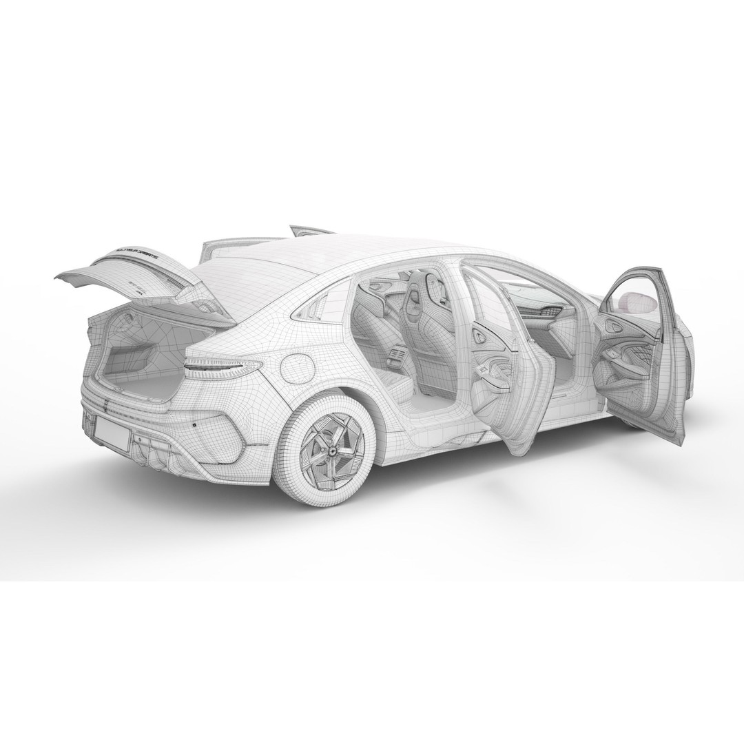 2024 BYD Seal 3D Model – Realistic Sedan with Rigging, FBX, Blender - View 24
