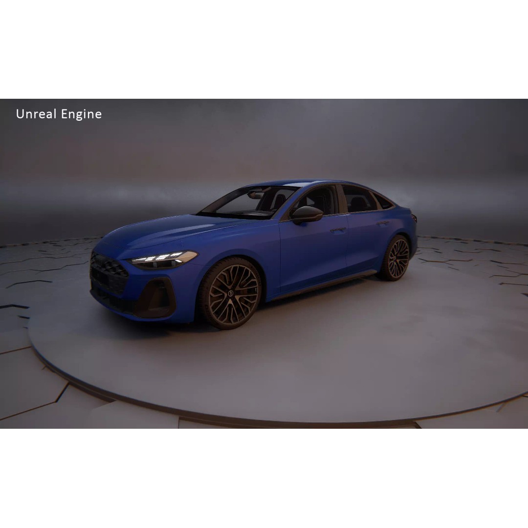 2025 Audi S5 Sedan 3D Model – High Poly Game Asset, FBX, Blender - View 30