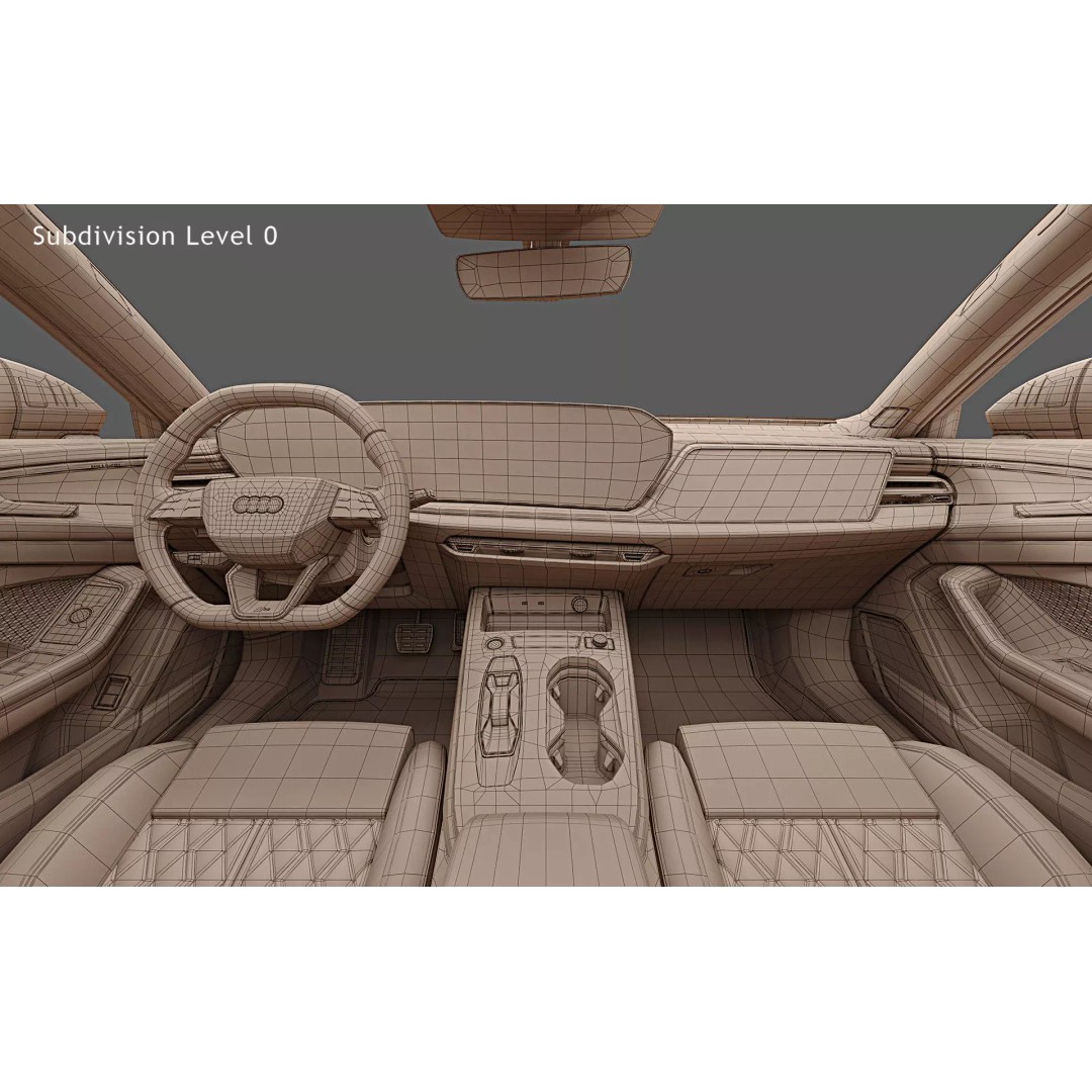 2025 Audi S5 Sedan 3D Model – High Poly Game Asset, FBX, Blender - View 36