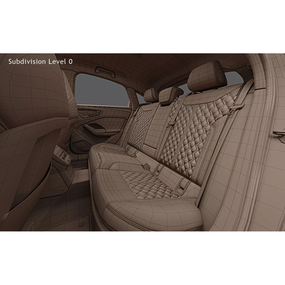 2025 Audi S5 Sedan 3D Model – High Poly Game Asset, FBX, Blender - View 39