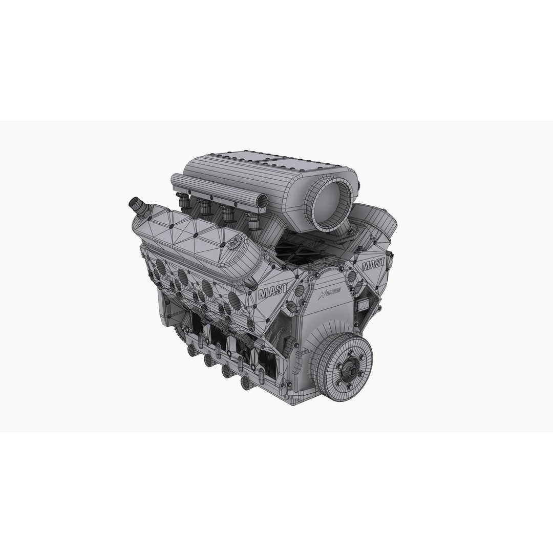 Noonan LS-Edge 495cui Borowski Engine 3D Model – Low Poly Game Ready FBX - View 14