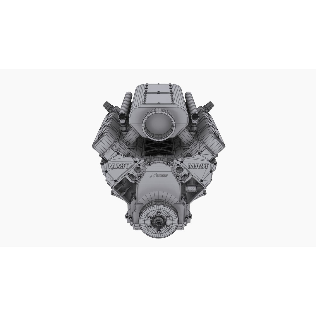 Noonan LS-Edge 495cui Borowski Engine 3D Model – Low Poly Game Ready FBX - View 15
