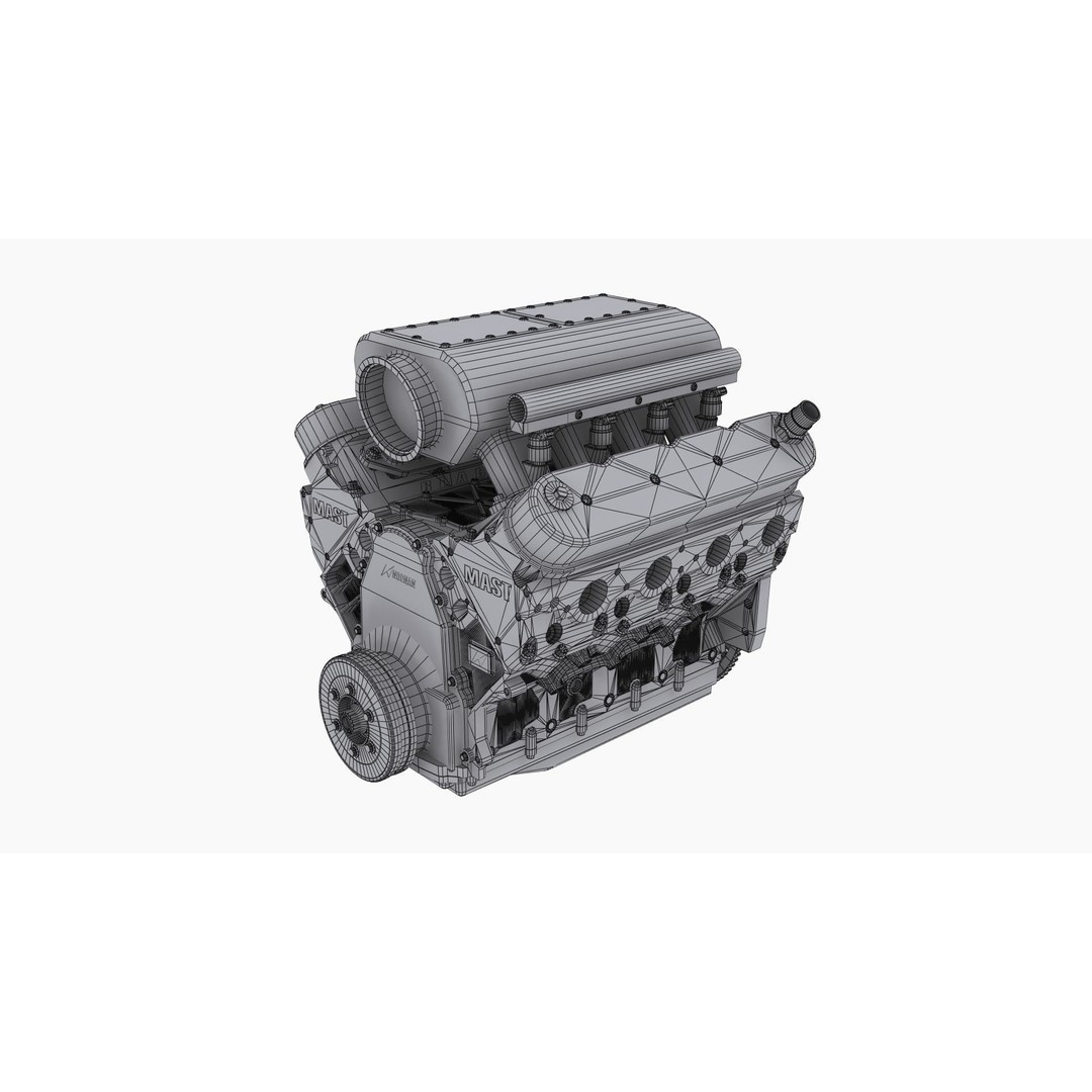 Noonan LS-Edge 495cui Borowski Engine 3D Model – Low Poly Game Ready FBX - View 16