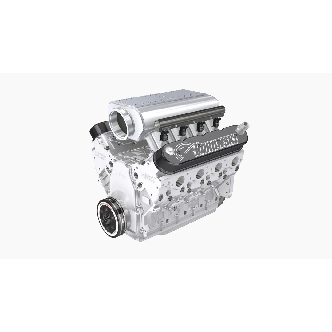 Noonan LS-Edge 495cui Borowski Engine 3D Model – Low Poly Game Ready FBX - View 4
