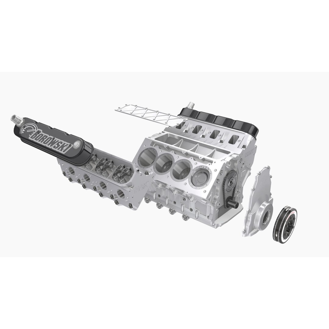 Noonan LS-Edge 495cui Borowski Engine 3D Model – Low Poly Game Ready FBX - View 8
