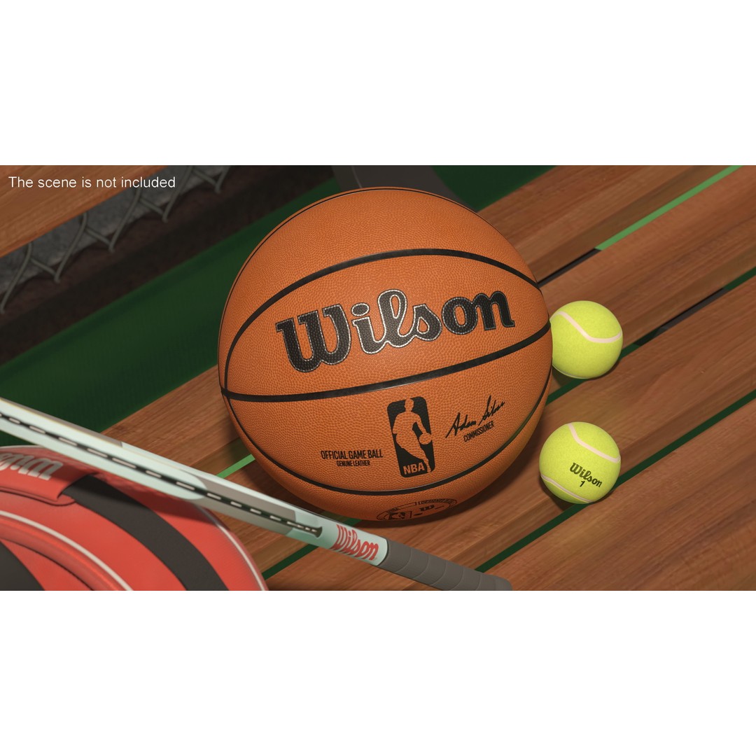 NBA Official Game Basketball Ball 3D Model – High Quality PBR Asset, FBX, OBJ - View 4
