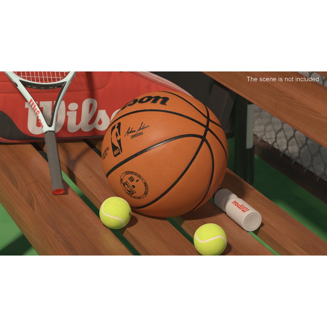 NBA Official Game Basketball Ball 3D Model – High Quality PBR Asset, FBX, OBJ - View 5