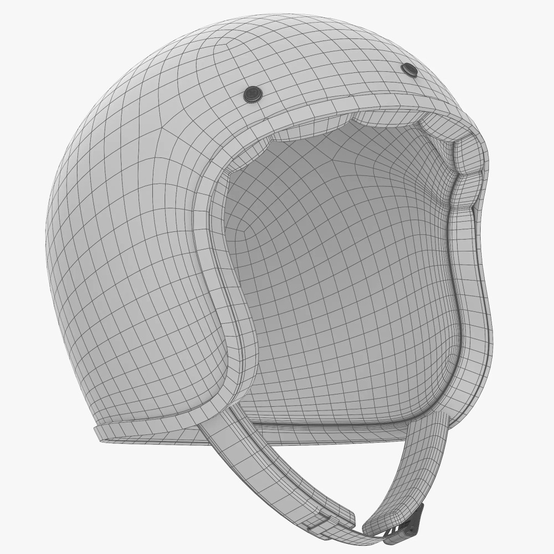 Motorcycle Helmet 3D Model – Low Poly PBR Asset, FBX, OBJ - View 11