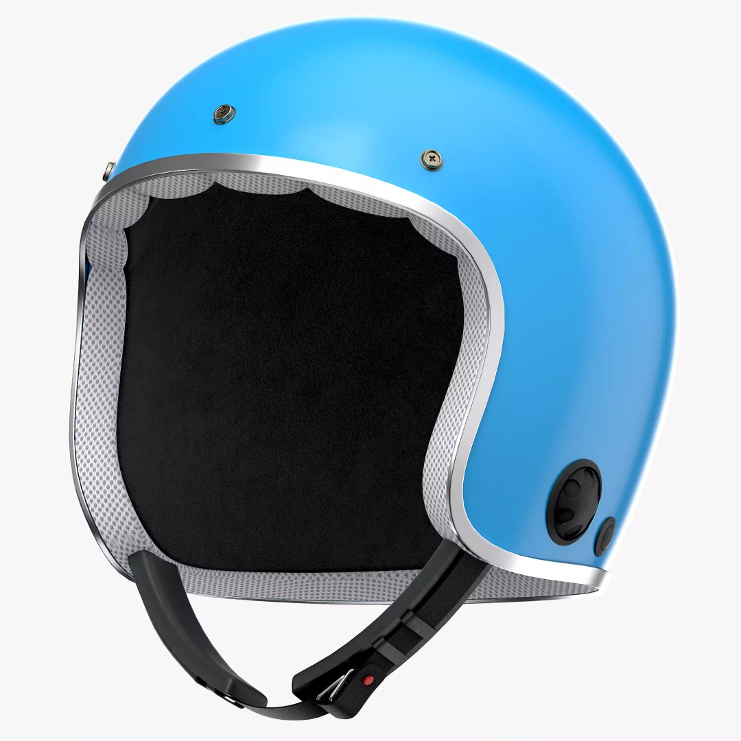 Motorcycle Helmet 3D Model – Low Poly PBR Asset, FBX, OBJ - View 2