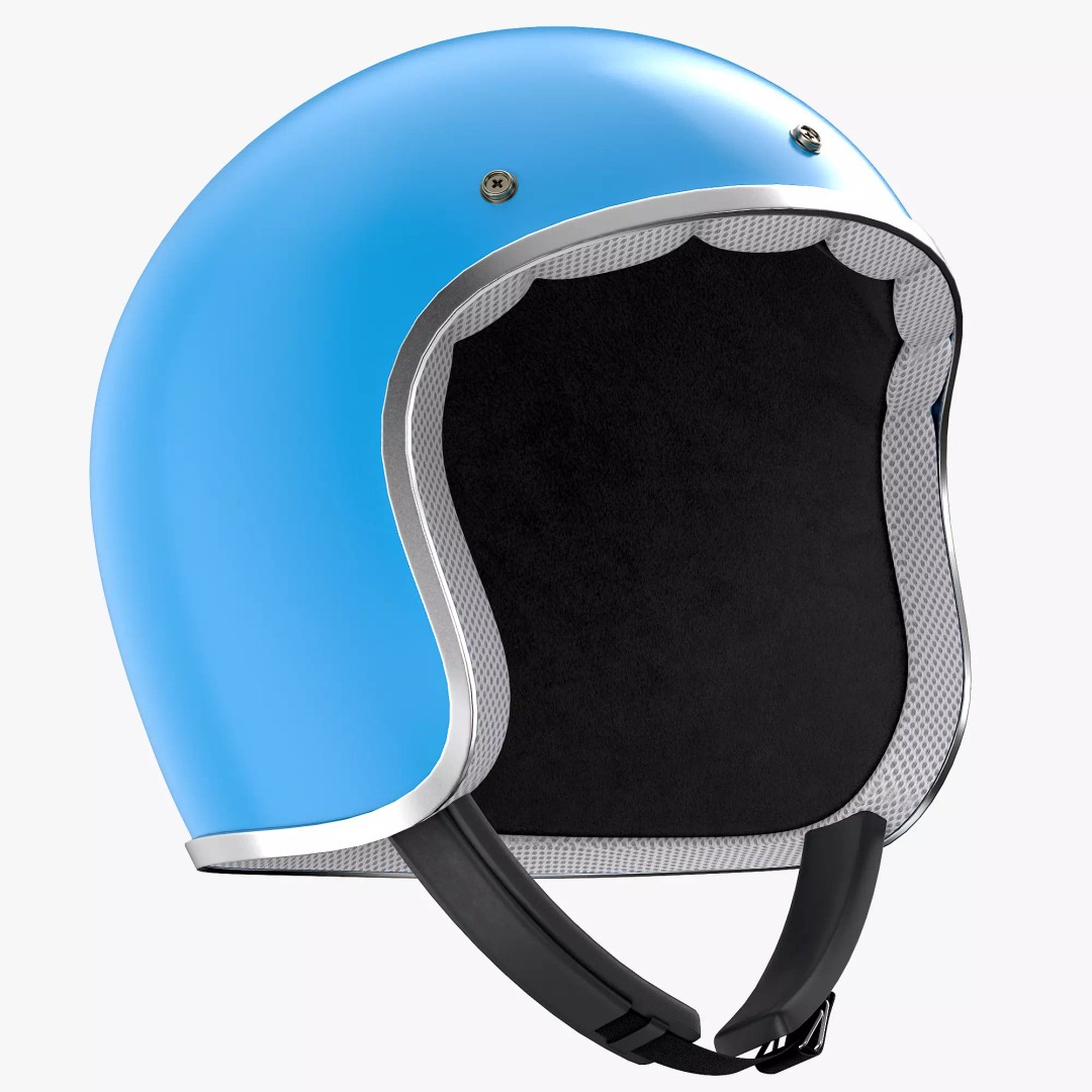 Motorcycle Helmet 3D Model – Low Poly PBR Asset, FBX, OBJ - View 3